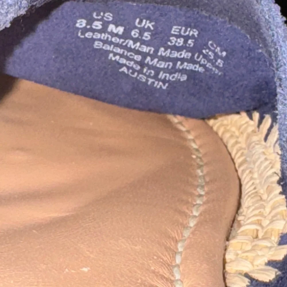Sam Edelman Austin Navy Suede Espadrille Mules Slip-On Loafers‎ Size 8.5